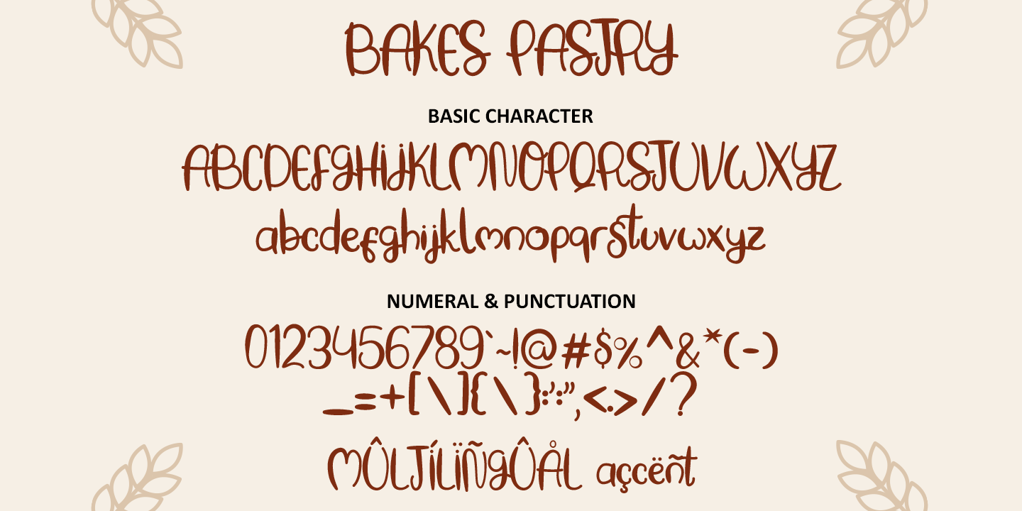 Пример шрифта Baking Pastry Regular
